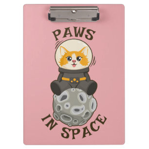 Carpeta De Pinza Gato simple en el espacio Astronauta Animal cósmic