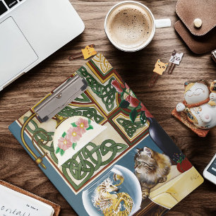 Carpeta De Pinza Gato y Caballo Marino Fantástico