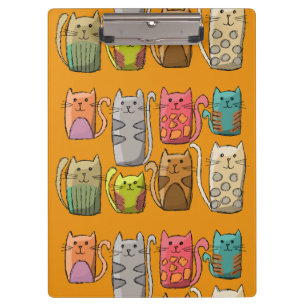 Carpeta De Pinza gatos personalizares coloridos