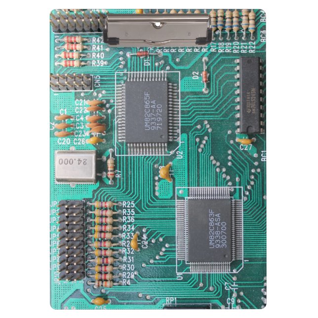 Carpeta De Pinza Geeky, placa de circuito, placa madre del (Anverso)