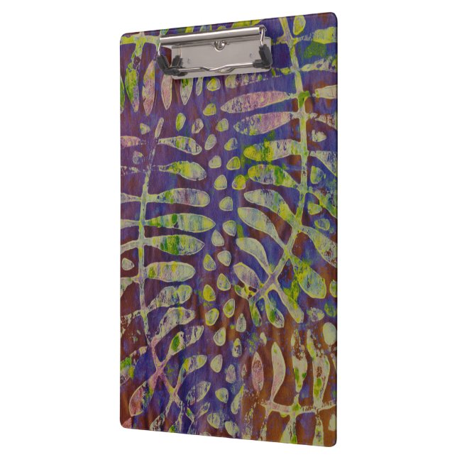 Carpeta De Pinza Gelli Print Stencil Resumen Arte (Izquierda)