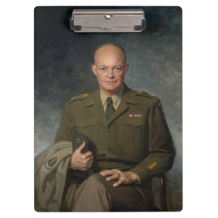 Carpeta De Pinza General Dwight Eisenhower Retrato pintado de 5 est