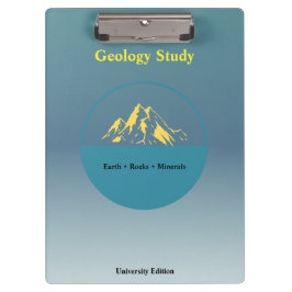 Carpeta De Pinza Geology Study Clipboard – Personalized
