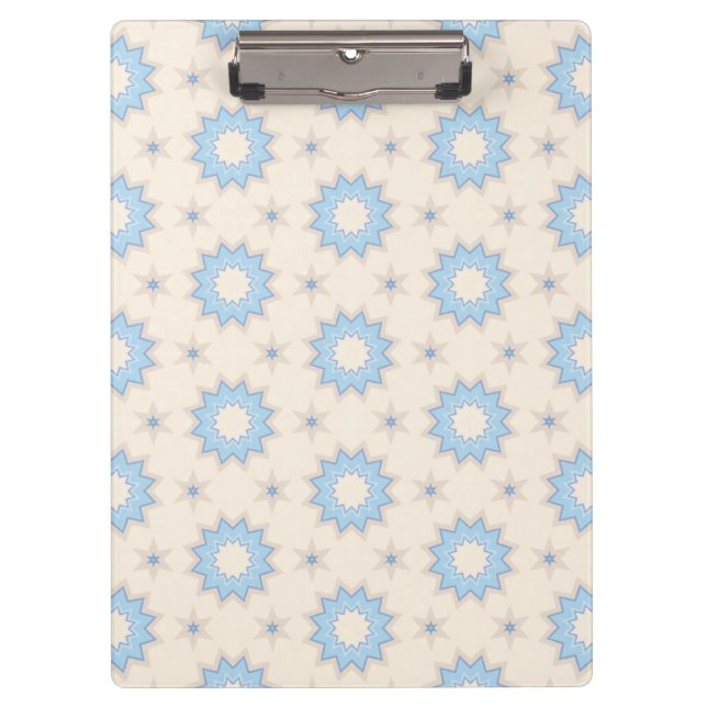 Carpeta De Pinza Geometría de Estrella Fugaz Azul (Anverso)