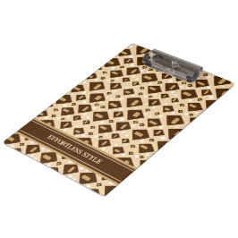 Carpeta De Pinza Geometría de tonos terrosos