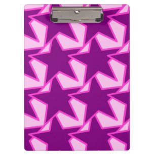 Carpeta De Pinza Geométrica de estrella moderna - amatista morado y