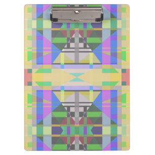 Carpeta De Pinza Geométrica de púrpura azul verde amarillo