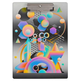 Carpeta De Pinza Geométrico de arte abstracto vibrante y caprichoso