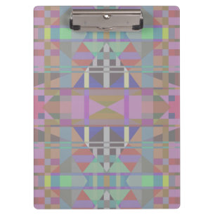 Carpeta De Pinza Geométrico rosa púrpura verde