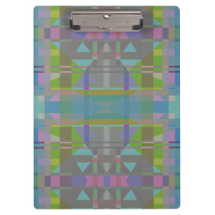 Carpeta De Pinza Geométrico verde azul púrpura