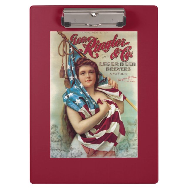 Carpeta De Pinza George Ringler y poster de la cerveza del CO. (Anverso)