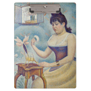 Carpeta De Pinza Georges Seurat - Joven mujer empolvándose