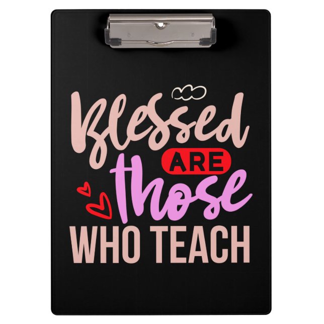 Carpeta De Pinza Gifts Teacher | Blessed Are Those Who Teach (Anverso)