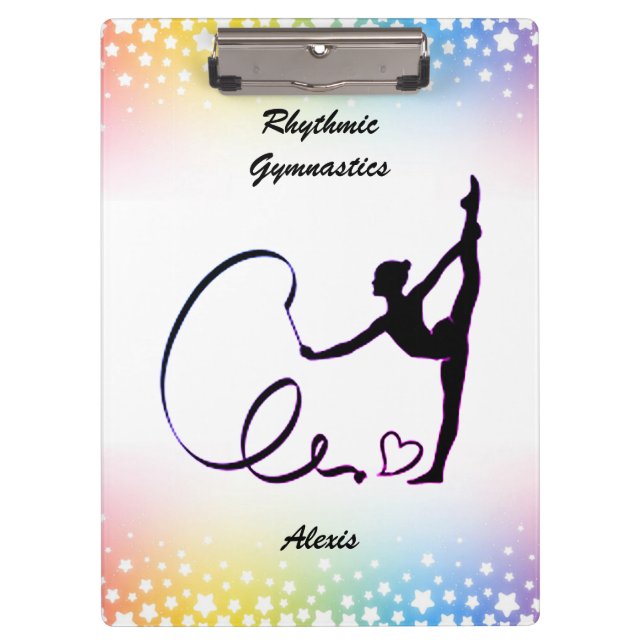 Carpeta De Pinza Gimnasia rítmica Estrellas de cinta (Anverso)