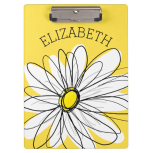 Carpeta De Pinza Gimnasio amarillo y blanco con texto Personalizado