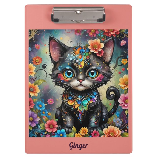 Carpeta De Pinza GINGER ~ Cute gato negro ~ (Anverso)