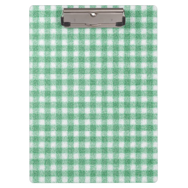 Carpeta De Pinza Gingham Verde Menta  (Anverso)