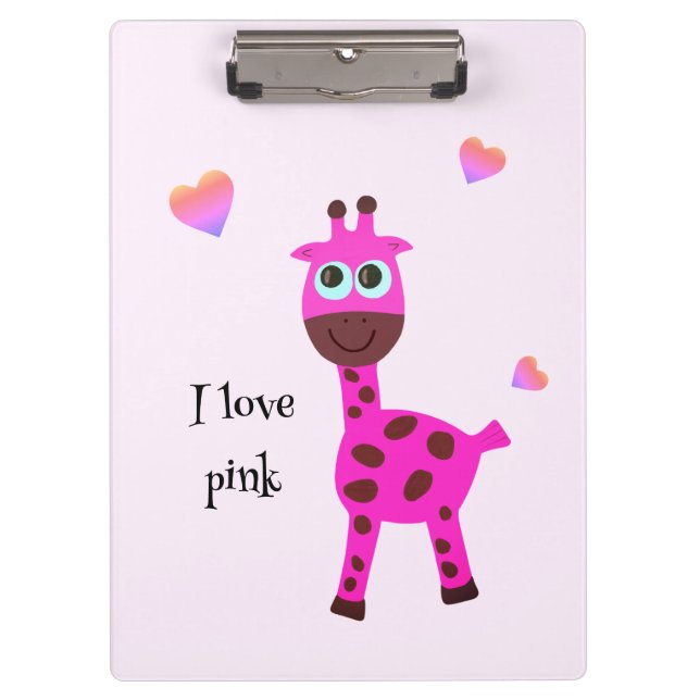 Carpeta De Pinza Girafa rosa (Anverso)