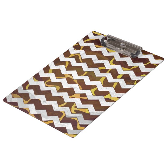 Carpeta De Pinza Giraffe Brown and Yellow Print (Angular)
