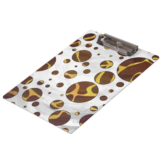 Carpeta De Pinza Giraffe Brown and Yellow Print (Angular)