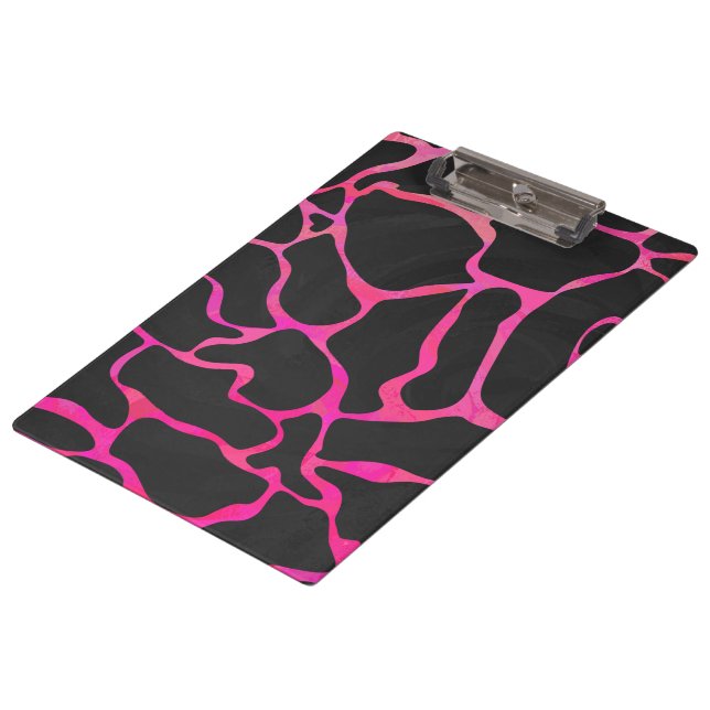 Carpeta De Pinza Giraffe Impresión rosa y negra caliente (Angular)