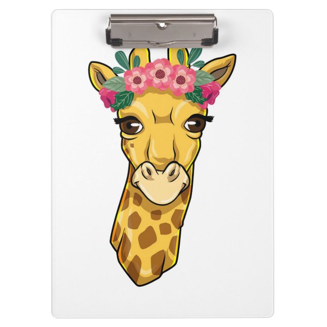 Carpeta De Pinza Giraffe Lover Giraffe Flor Wreath (Anverso)