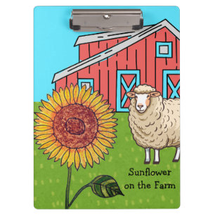 Carpeta De Pinza Girasol en la granja