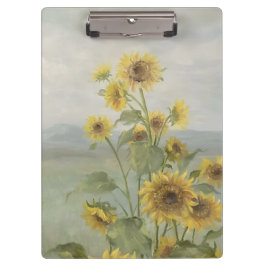 Carpeta De Pinza Girasol moderno Imagen en acuarela y personalizabl
