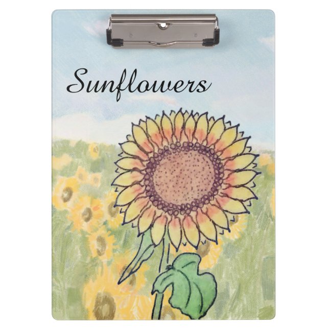 Carpeta De Pinza Girasoles  (Anverso)