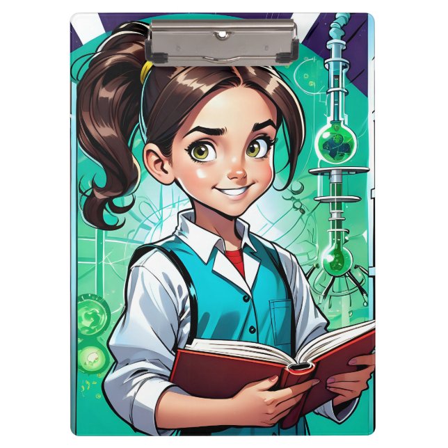 Carpeta De Pinza Girls Love Science! (Anverso)
