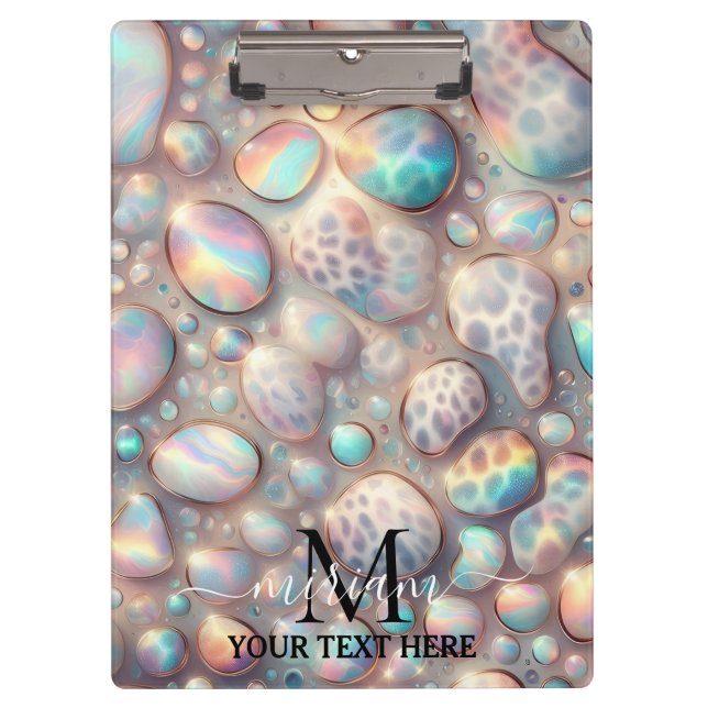 Carpeta De Pinza Girly Opal Leopard Print Office School (Anverso)