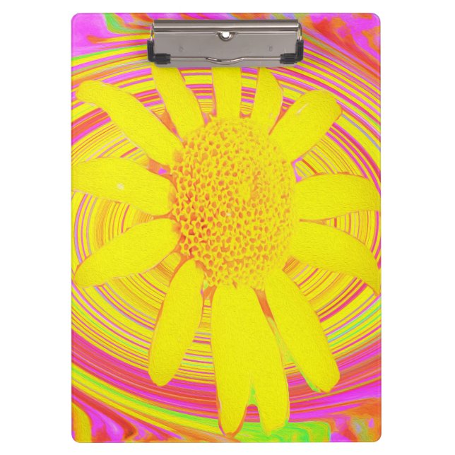 Carpeta De Pinza Giro amarillo en un giro psicodélico (Anverso)