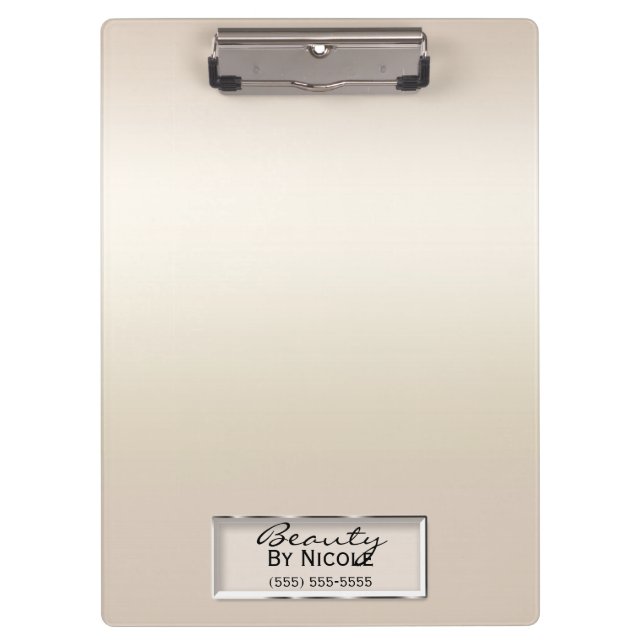 Carpeta De Pinza Glam Moda elegante de Pearl Shimmer Gold Personali (Anverso)