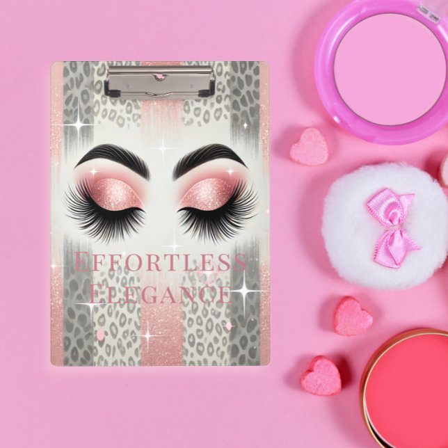 Carpeta De Pinza Glam Rubor Purpurina rosa Eyelashashashir (Glam pink glitter lashes clipboard — chic gift for bachelorette, bridal party, or birthday.

)
