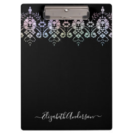 Carpeta De Pinza Glamorosa Girly Diamond Sparkle Monograma