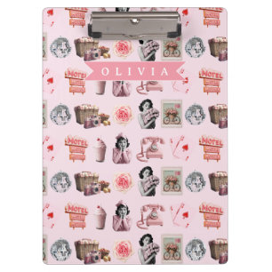 Carpeta De Pinza Glamour Personalizado de Pin-Up Hollywood Antiguo
