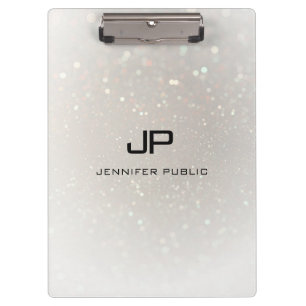 Carpeta De Pinza Glamour personalizado Moderno Monogramado Elegante