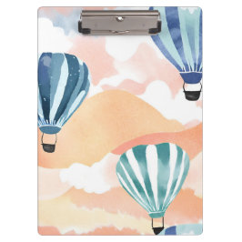 Carpeta De Pinza Globos aerostáticos | Acuarela pastel