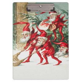 Carpeta De Pinza Gnomes sweeping snow with a broom