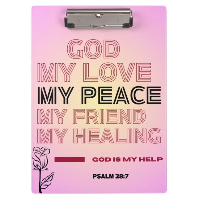 Carpeta De Pinza   God, My Love & Help Psalm 28:7  (Anverso)