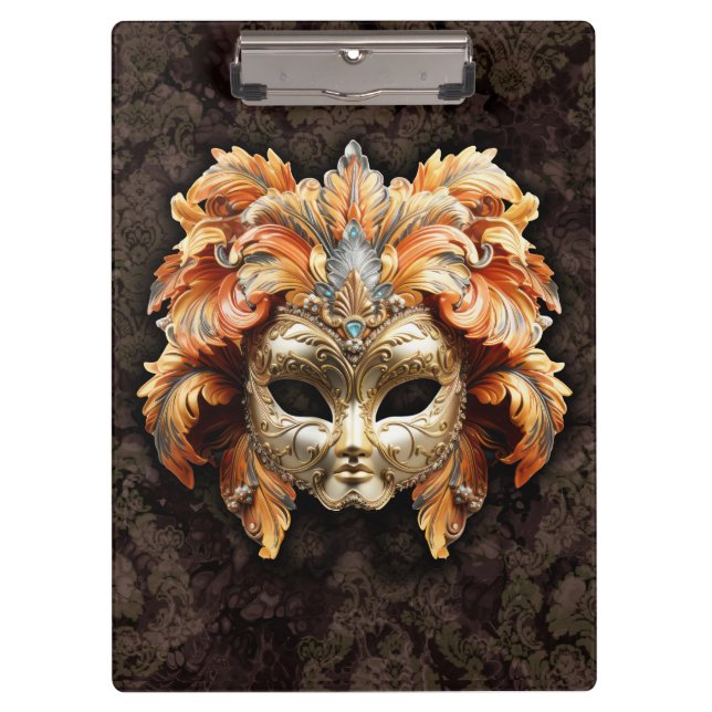 Carpeta De Pinza Golden Lion Mask with a Orange Feathers  (Anverso)