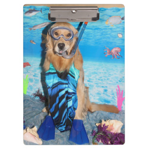 Carpeta De Pinza Golden retriever Snorkeler