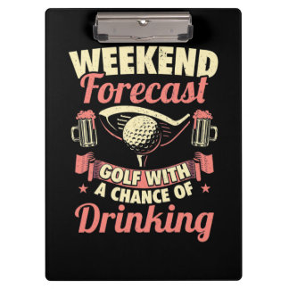 Carpeta De Pinza Golf De Previsión De Fin De Semana Con Una Posibil