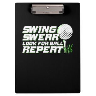 Carpeta De Pinza Golfer Swing Sweet Look For Ball
