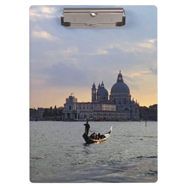 Carpeta De Pinza Góndola veneciana al atardecer - Italia (Anverso)