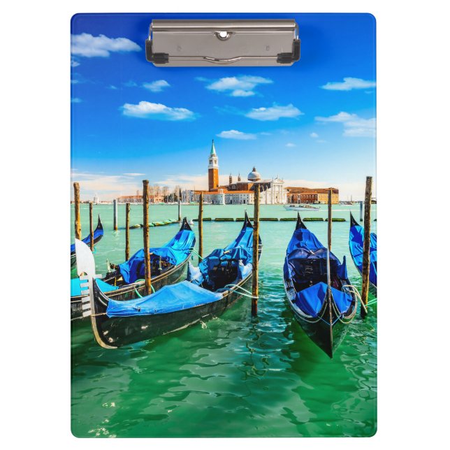 Carpeta De Pinza Góndolas en Venecia, Italia (Anverso)