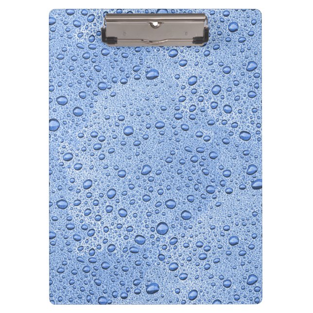 Carpeta De Pinza Gotas de agua azul (Anverso)