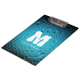 Carpeta De Pinza Gotas de agua azul de Guay con estilo con monogram