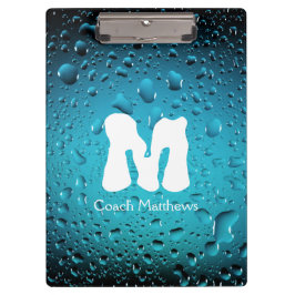 Carpeta De Pinza Gotas de agua azul de Guay con estilo con monogram