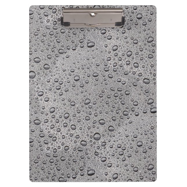 Carpeta De Pinza Gotas de agua gris (Anverso)
